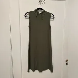 army green hoodie dress Army Green Bandana Hoodie Dress